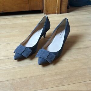 Gray suede 2 in heels